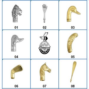 Brass walking stick handle (S) 1